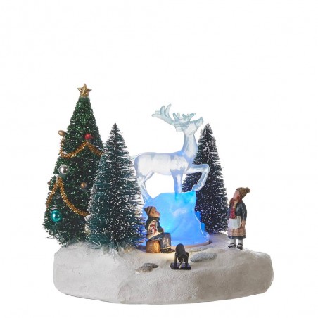 ESCULTURA DE HIELO BLANCA 16X15X15CM LUVILLE