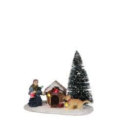 FIGURA CASETA PERRO CON LUZ LUVILLE