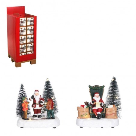 FIGURA PAPÁ NOEL NAVIDAD 4.5X9.5X13.5CM LUVILLE