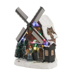 MOLINO NAVIDAD 15X11.5X21CM LUVILLE