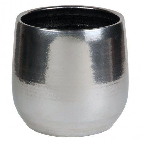 MACETERO ARGENTO PLATA 16X16CM