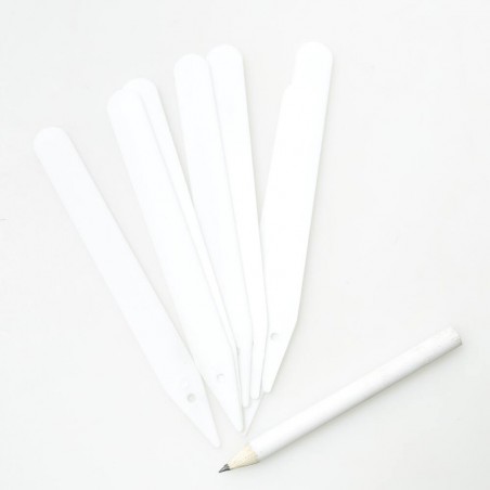 ETIQUETAS BLANCAS X25 10CM CON LÁPIZ  VERDECORA