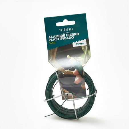 ALAMBRE HIERRO PLASTIFICADO 50M D1MM VERDECORA