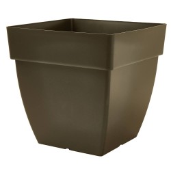 MACETA CUADRADA CAPRI ANTRACITA 40CM