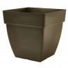 MACETA CUADRADA CAPRI ANTRACITA 40CM