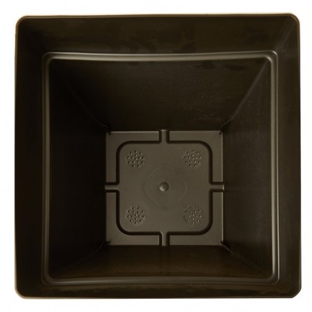 MACETA CUADRADA CAPRI ANTRACITA 40CM