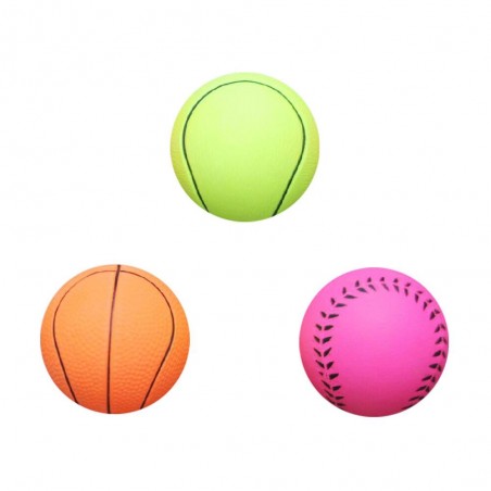 PELOTA CAUCHO FLORESCENTE 7,2 CM DIAMETRO