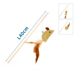 BARRITA PARA GATOS CON PLUMAS