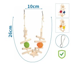 JUGUETE NATURAL AVES CUBOS Y BOLAS