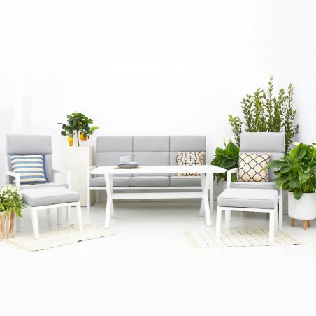 CONJUNTO ALUMINIO MEDITERRÁNEO BLANCO 6 PIEZAS