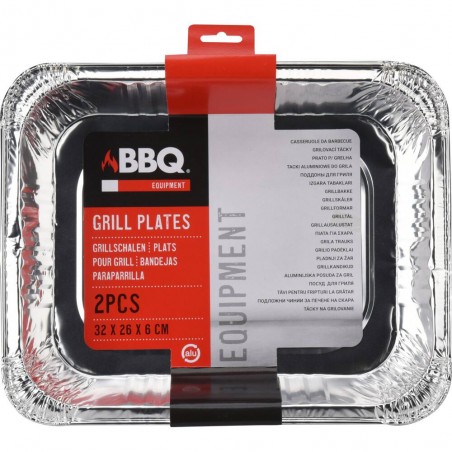 SET 2 PZAS BANDEJA ALUMINIO 32X26X6.5CM
