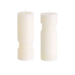 SET VELA DECO DÚO MARFIL