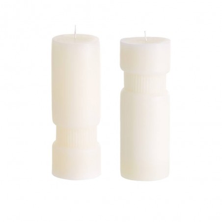 SET VELA DECO DÚO MARFIL