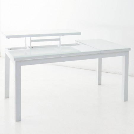 MESA ABATIBLE AGNES ALUMINIO BLANCO