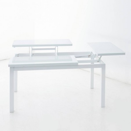 MESA ABATIBLE AGNES ALUMINIO BLANCO