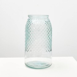 JARRÓN VIDRIO DIAMANTE