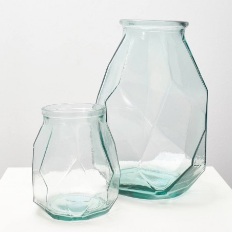 JARRÓN VIDRIO ORIGAMI 