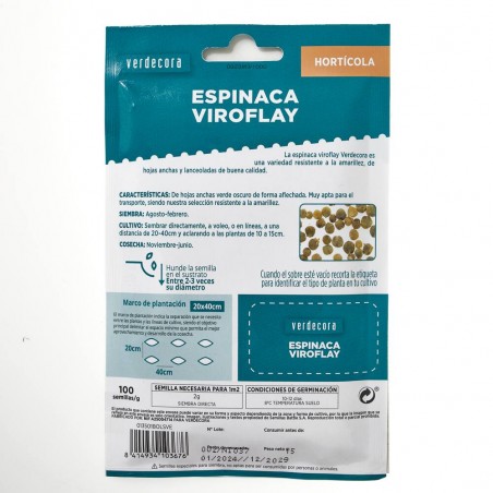 SEMILLAS ESPINACA VIROFLAY VERDECORA