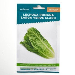 SEMILLAS LECHUGA ROMANA LARGA VERDE VERDECORA