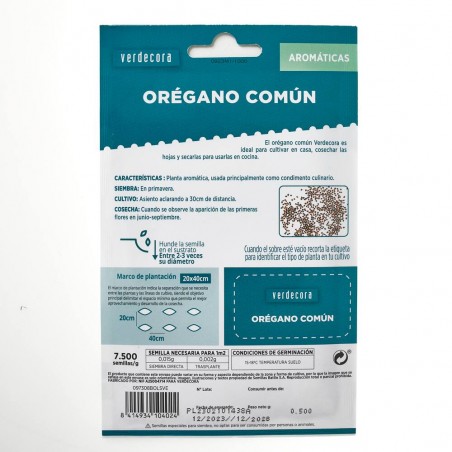 SEMILLAS ORÉGANO VERDECORA