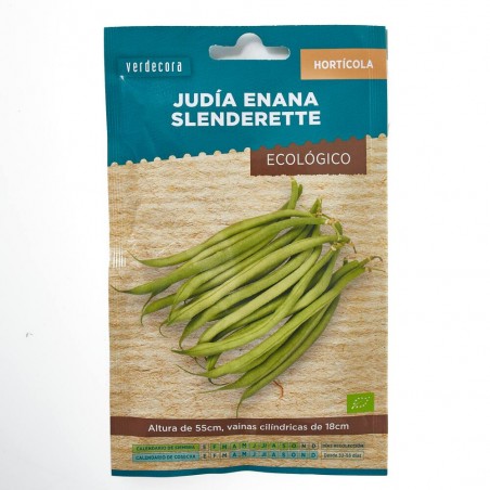 SEMILLAS ECOLÓGICAS JUDIA SLENDERETTE VERDECORA