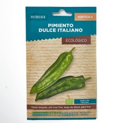 SEMILLAS ECOLÓGICAS PIMIENTO DULCE ITALIANO VERDECORA