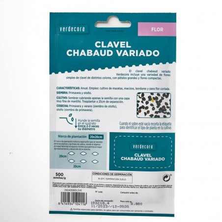 SEMILLAS CLAVEL CHABAUD VARIADO VERDECORA