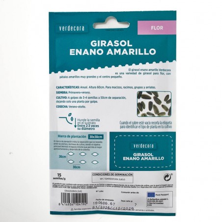 SEMILLAS GIRASOL ORNAMENTAL VERDECORA