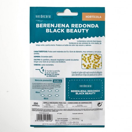 BERENJENA REDONDA NEGRA VERDECORA