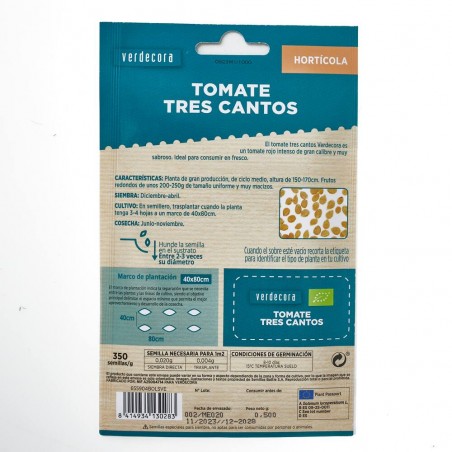 TOMATE TRES CANTOS ECO VERDECORA