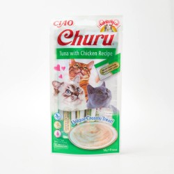 CHURU CAT RECETA DE ATÚN CON POLLO 4X14GR