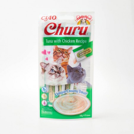 CHURU CAT RECETA DE ATÚN CON POLLO 4X14GR