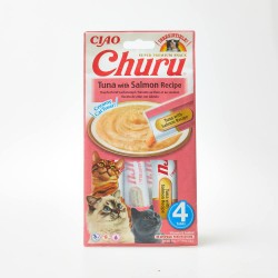 CHURU CAT RECETA DE ATÚN CON SALMÓN 4X14GR