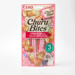CHURU CAT BITES RECETA DE ATÚN CON SALMÓN 3X10GR