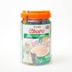 CHURU CAT VARIEDADES DE ATÚN CON POLLO BOTE 50P