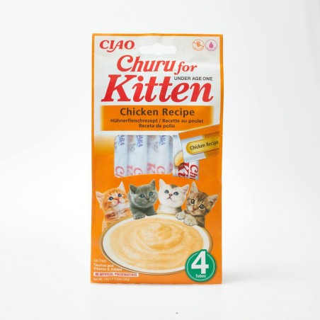 CHURU KITTEN RECETA DE POLLO PACK 4X14GR