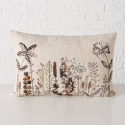 COJÍN FLORES BORDADAS CRUDO