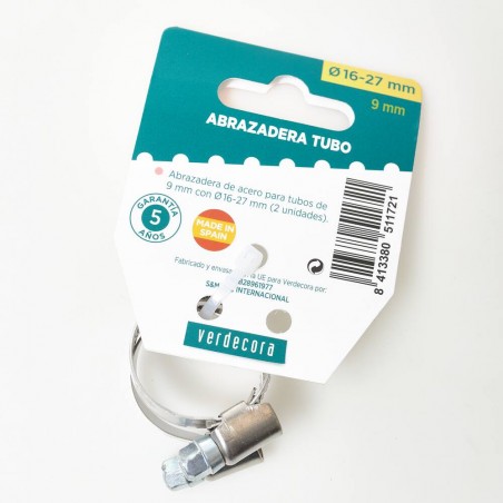 ABRAZADERA METAL 16-27MM X2 VERDECORA