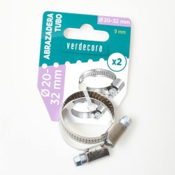 ABRAZADERA METAL 20-32MM X2 VERDECORA