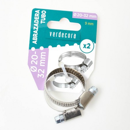 ABRAZADERA METAL 20-32MM X2 VERDECORA