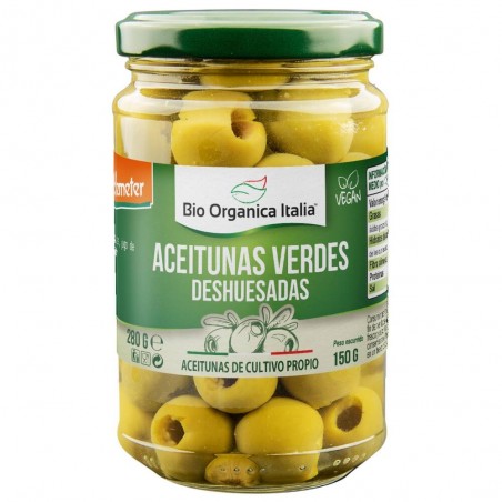 ACEITUNA VERDE DESHUESADA BIO ORGANICA ITALIA 28