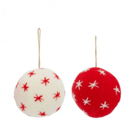 BOLA STAR LANA ROJO-BLANCO D9CM