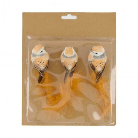 SET X 3 PÁJAROS NARANJAS