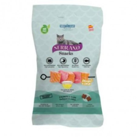 SERRANO SNACKS GATO OMEGA3 + DHA SALMON 50 GR