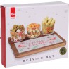 SET APERITIVO TABLA CORTE ACACIA 4 PIEZAS