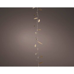 GUIRNALDA METÁLICA HOJAS CON LUZ