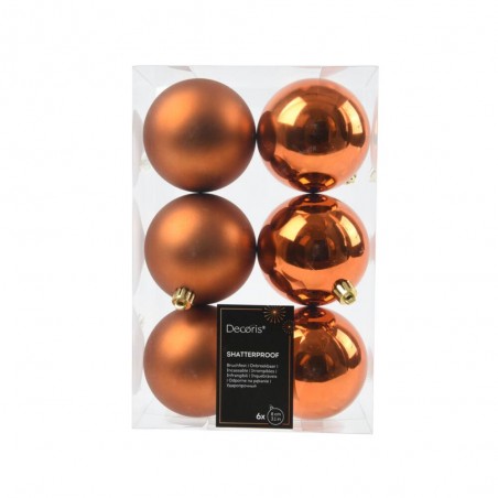 SET 6 BOLAS 8CM OCRE