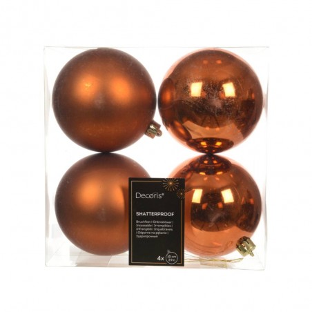 SET 4 BOLAS 10CM OCRE