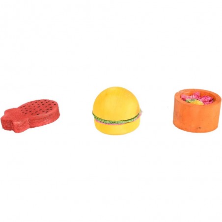 JUGUETE ROEDOR  BERNIE MADERA + LUFFA 3PZS