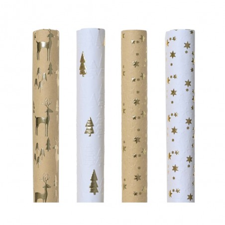 PAPEL REGALO RENO-ABETO ORO 2MX70CM